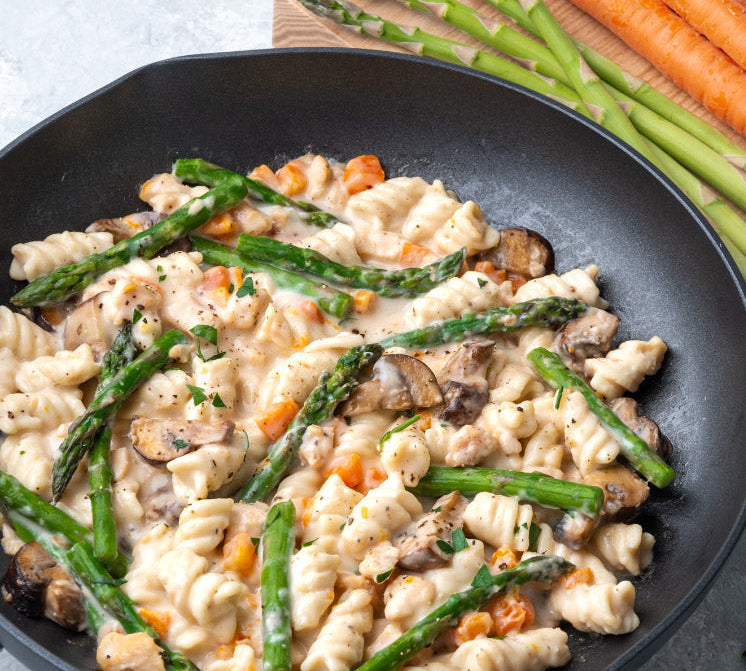 Asparagus Mushroom Alfredo