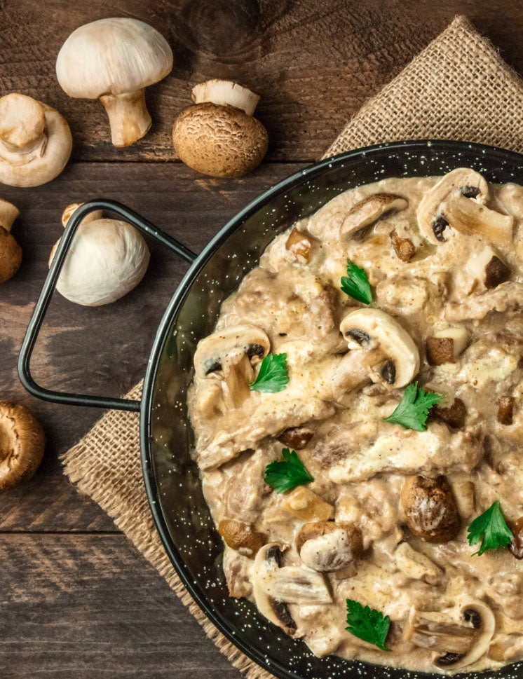Beef Stroganoff Florentine