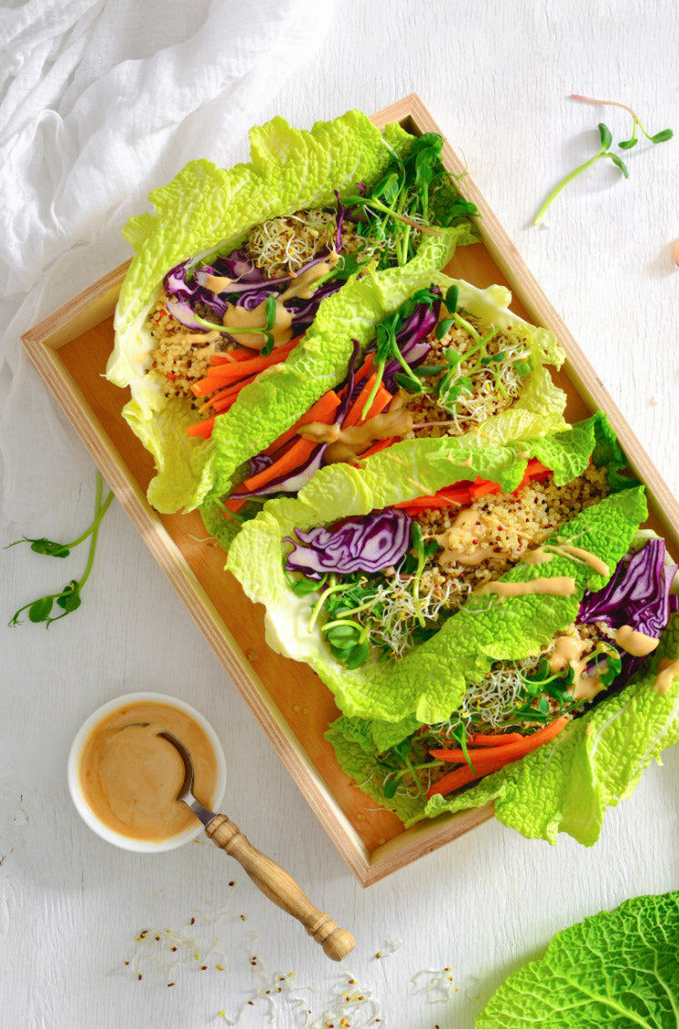 risotto peanut lettuce wraps