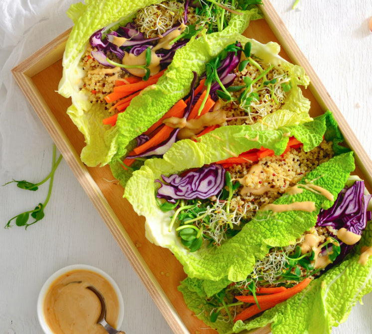 risotto peanut lettuce wraps