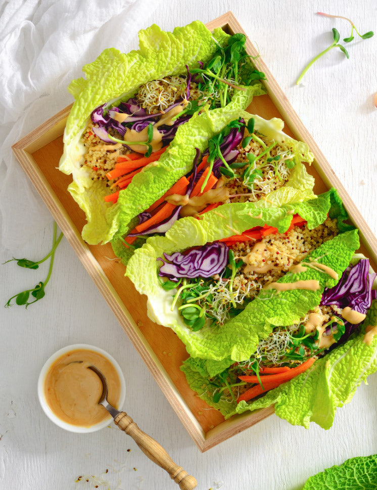 risotto peanut lettuce wraps