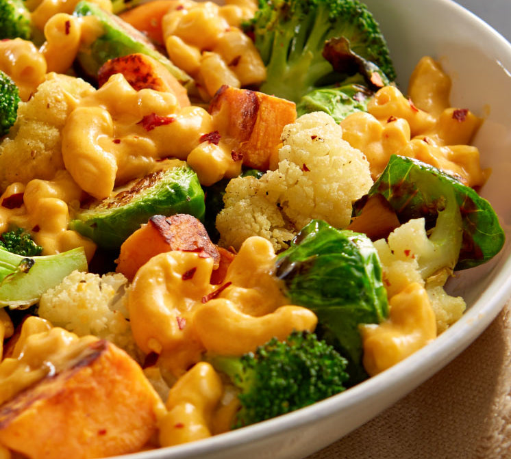 roasted veggie mac and cheese