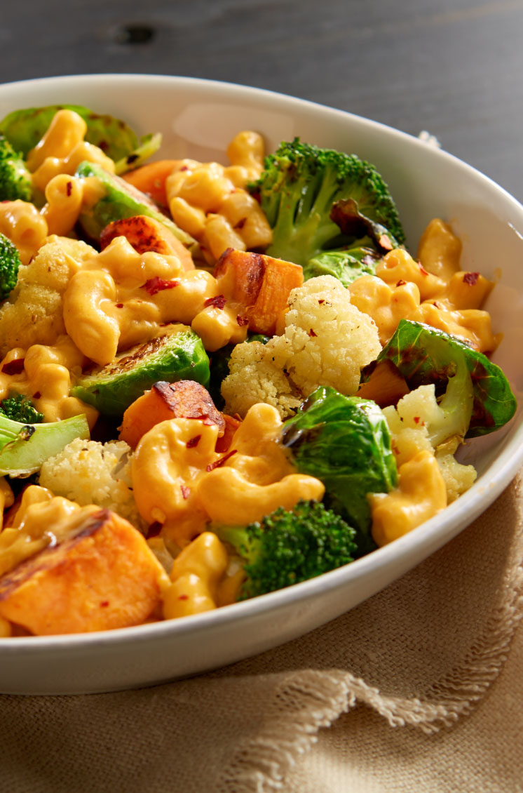 roasted veggie mac and cheese