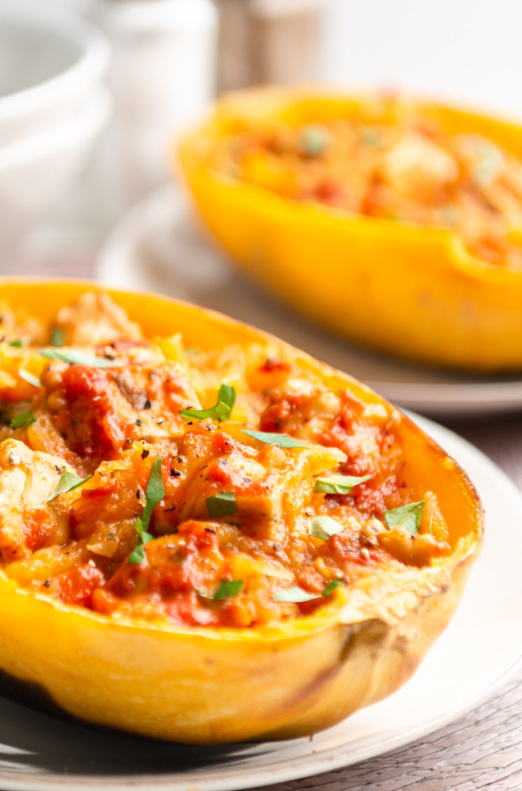 spaghetti squash and ravioli