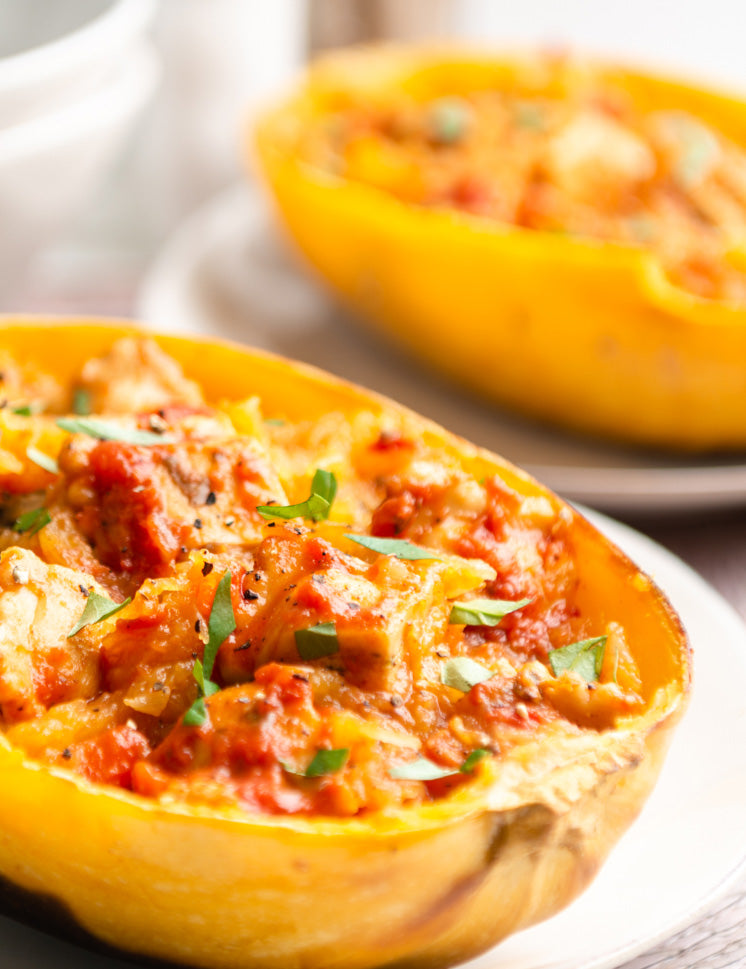 spaghetti squash and ravioli