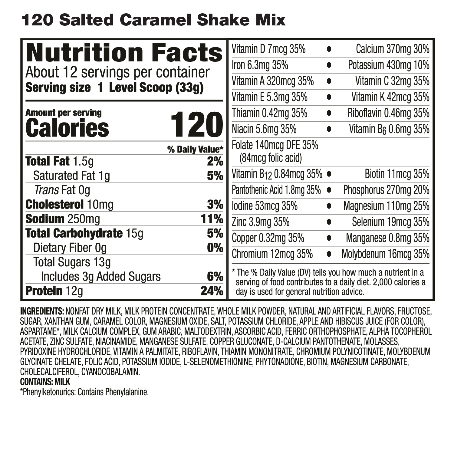 120 Salted Caramel Shake