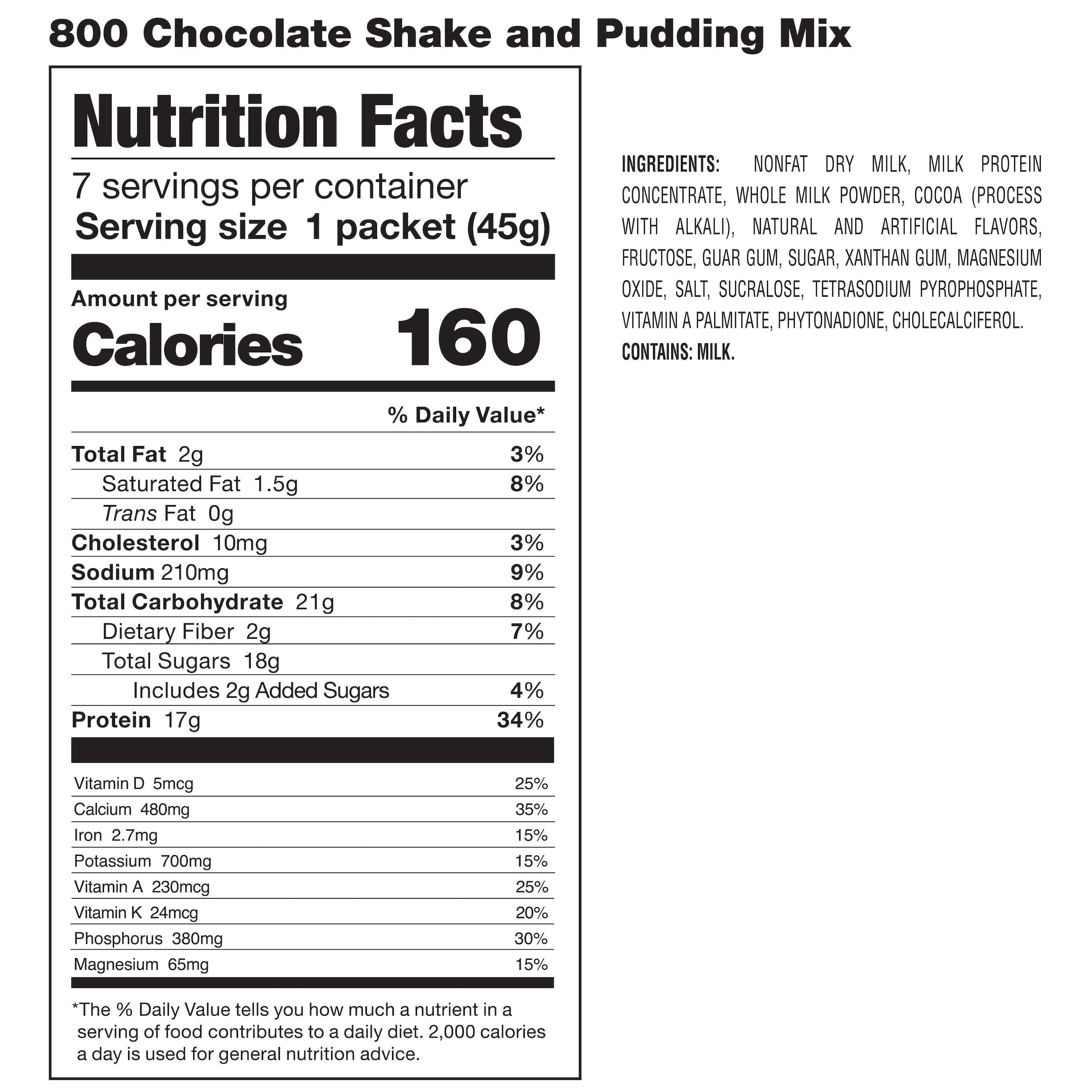 800 Chocolate Shake – HMR