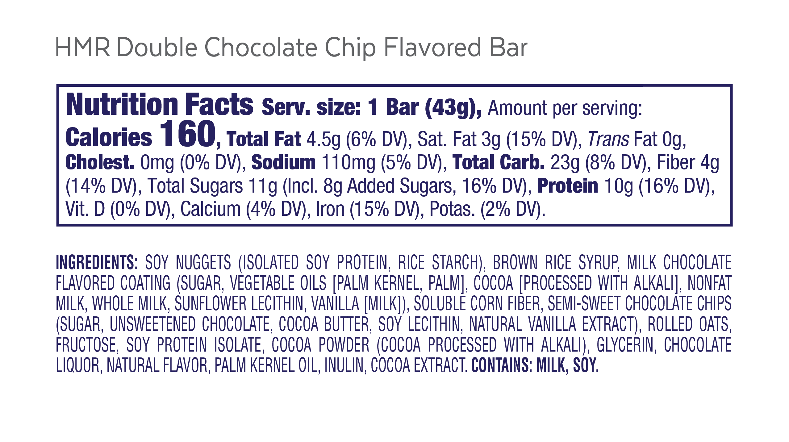 Double Chocolate Chip Bar